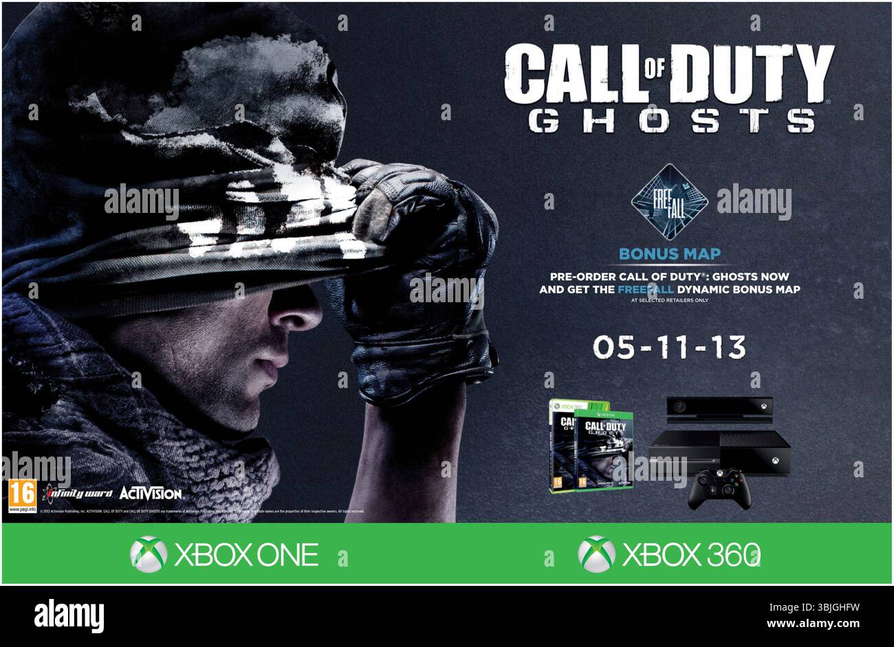 Promo de jeu vidéo Call of Duty : Ghosts 2013 Banque D'Images