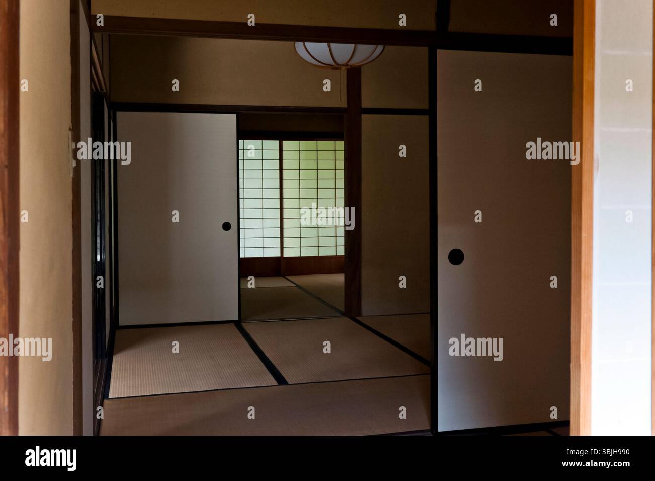 Ancien intérieur de la résidence de l'oncle de Yoshida Shoin Tamaki Bunnoshin et emplacement de l'école qui est devenu l'Académie Shokasonjuku, Hagi, Yamaguchi, Japon. Banque D'Images