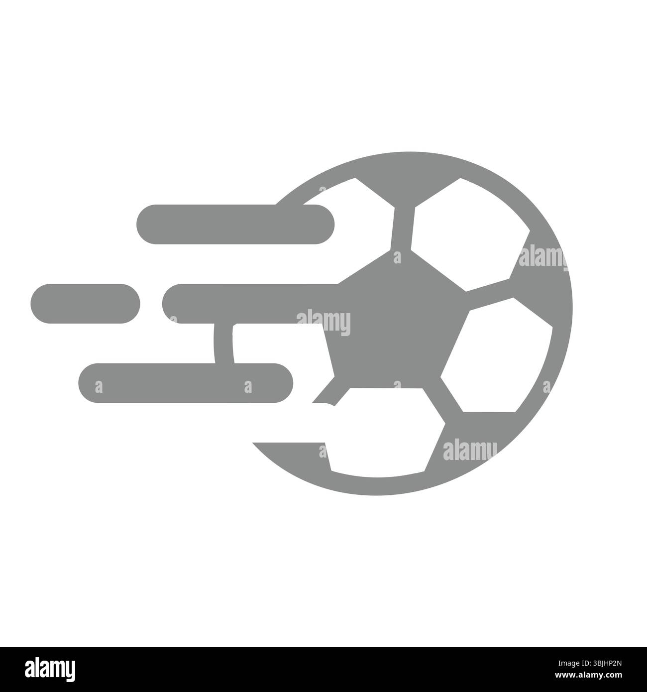Icône vectorielle de ballon de football rapide. Pratique et jeu de coups de pied de football. Illustration de Vecteur