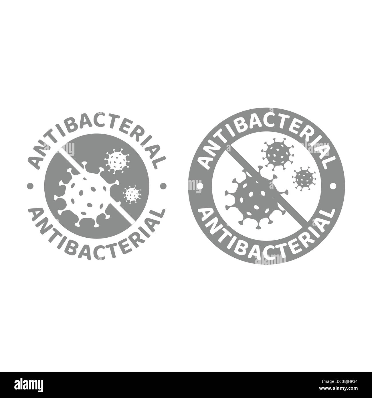 Etiquette gel antibactérien ou lingettes. Autocollant d'icône de vecteur de désinfectant, de spray antiseptique et de solution. Illustration de Vecteur