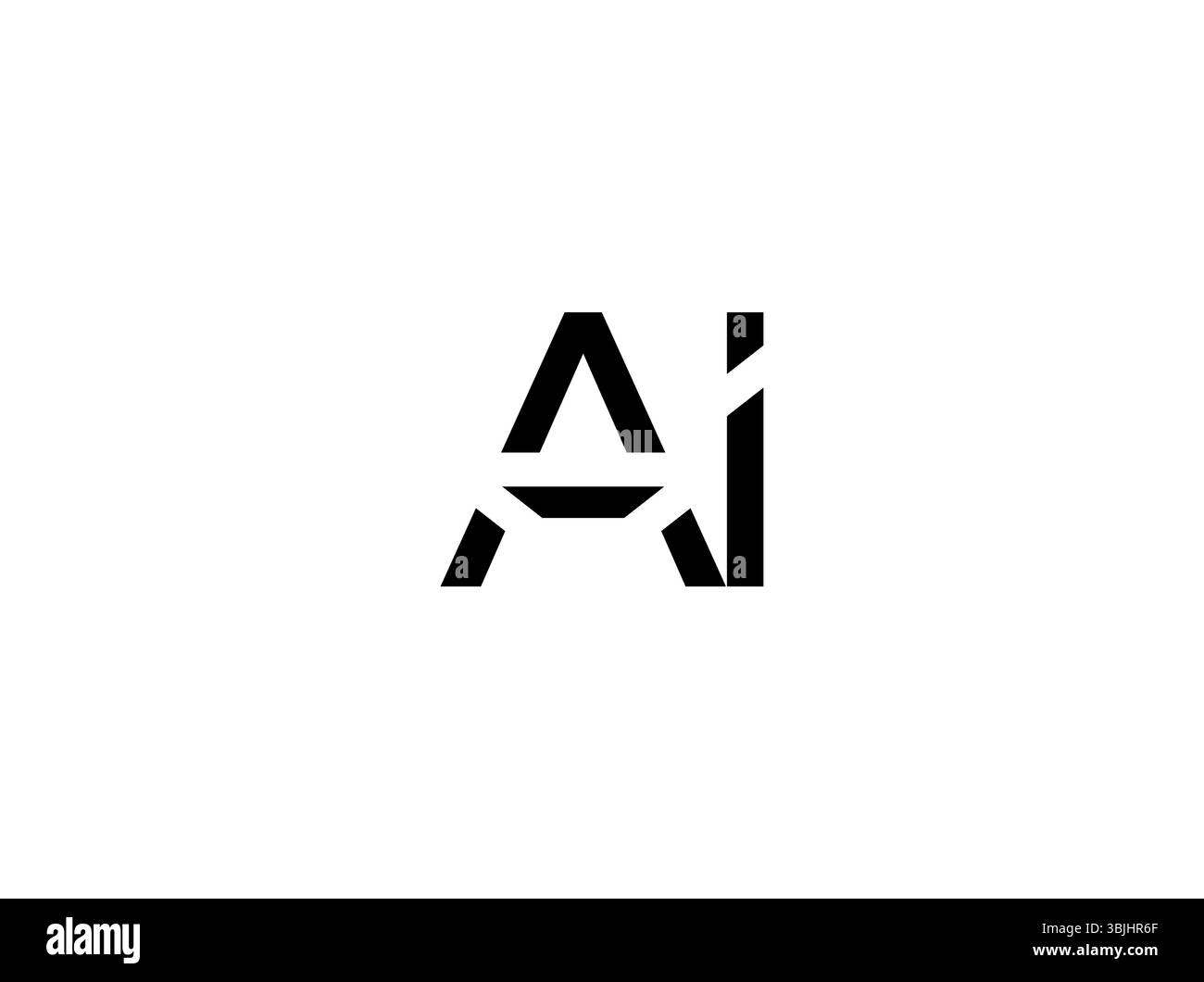 AI logo Design Tech Geometric style pour l'intelligence artificielle, l'innovation numérique, Cyber Branding, Startup Identity, projets technologiques futurs Illustration de Vecteur
