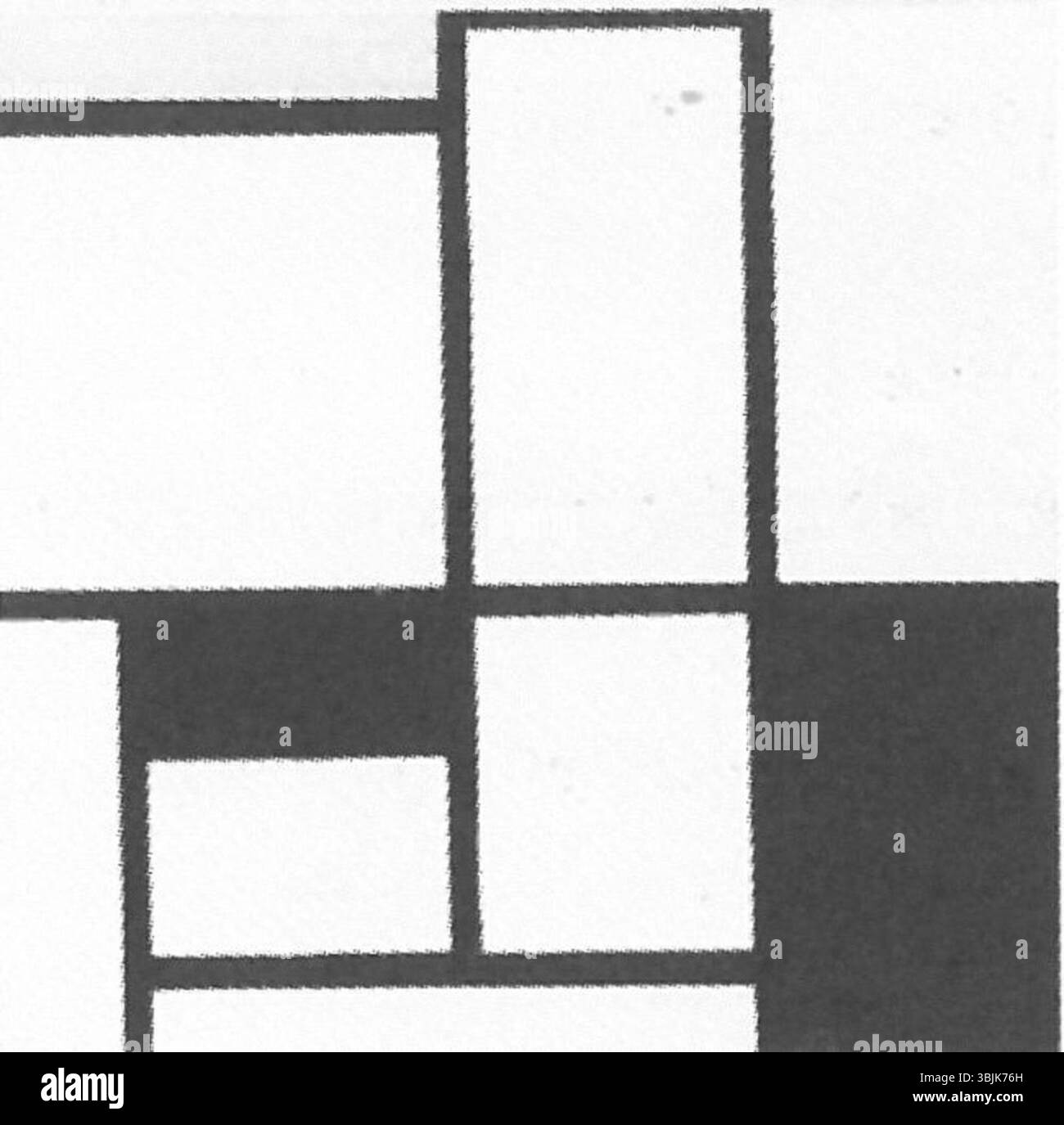 'Tableau no. III' (1922) est une peinture à l'huile de Piet Mondrian, créée au cours de sa phase mature de l'abstraction. La pièce démontre le développement de l’abstraction géométrique par Mondrian en utilisant des couleurs primaires et des lignes droites. Banque D'Images