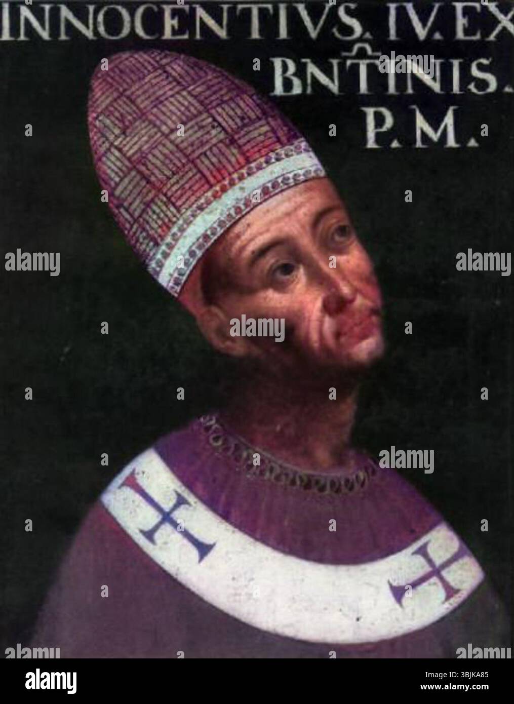 Giuseppe Franco (1565-1628) peint le Portrait du pape Innocent IV entre 1600 et 1613. La peinture à l'huile capture le pape dans une pose digne, reflétant son importance dans l'Église catholique au XIIIe siècle. Banque D'Images