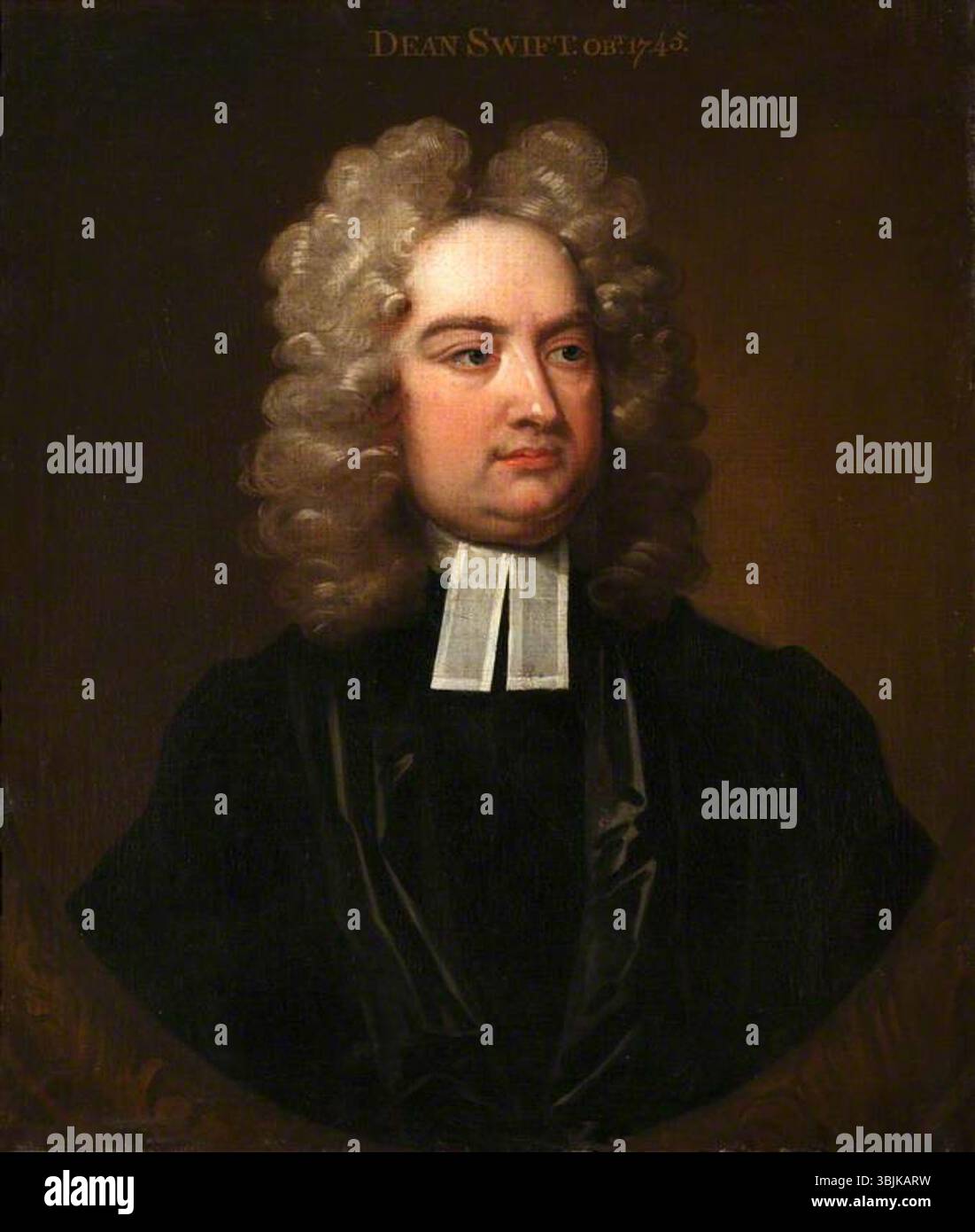 Jervas, Charles ; Dean Jonathan Swift (1667-1745) ; National Trust, Knole ; http ://www.artuk.org/artworks/dean-jonathan-swift-16671745-218961 Banque D'Images