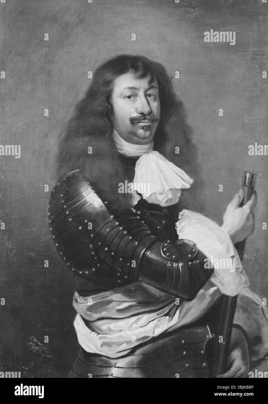 Abraham Wuchters peint Carl Gustaf Wrangel (1613-1676), un commandant militaire suédois, dans un portrait à l'huile sur toile réalisé vers 1658-1662. L'œuvre présente des vêtements militaires et un style de portrait spécifique à l'époque. Banque D'Images