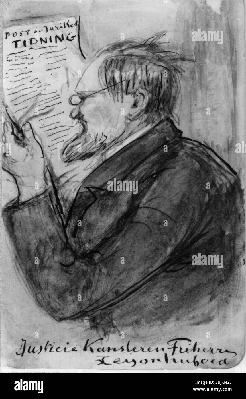 Carl Gustaf Leijonhufvud (1824-1905), baron, chancelier de la justice de Fritz von Dardel (1817-1901), une huile sur toile portrait du chancelier suédois de la justice. Banque D'Images