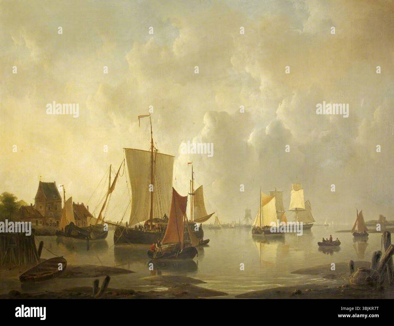 Dreibholtz, Christiaan Lodewijk Willem ; L'embouchure de l'Escaut ; National Trust, Tyntesfield ; http ://www.artuk.org/artworks/the-mouth-of-the-scheldt-100837 Banque D'Images