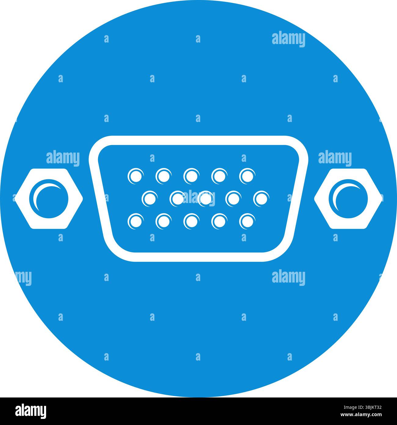 Modèle de conception d'icône de port d'ordinateur Illustration de Vecteur
