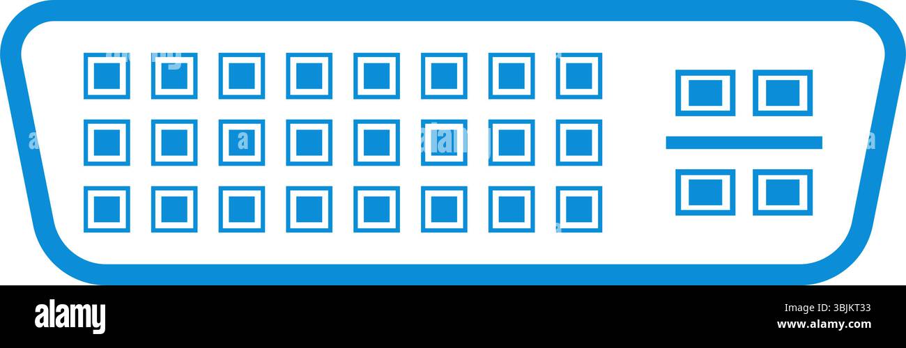 Modèle de conception d'icône de port d'ordinateur Illustration de Vecteur