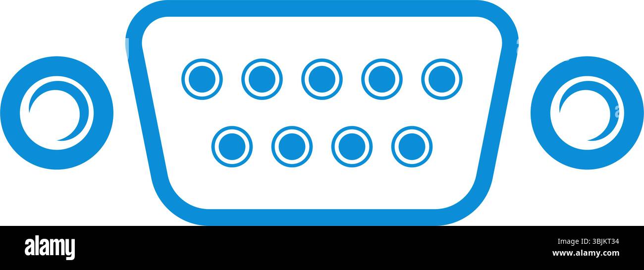 Modèle de conception d'icône de port d'ordinateur Illustration de Vecteur