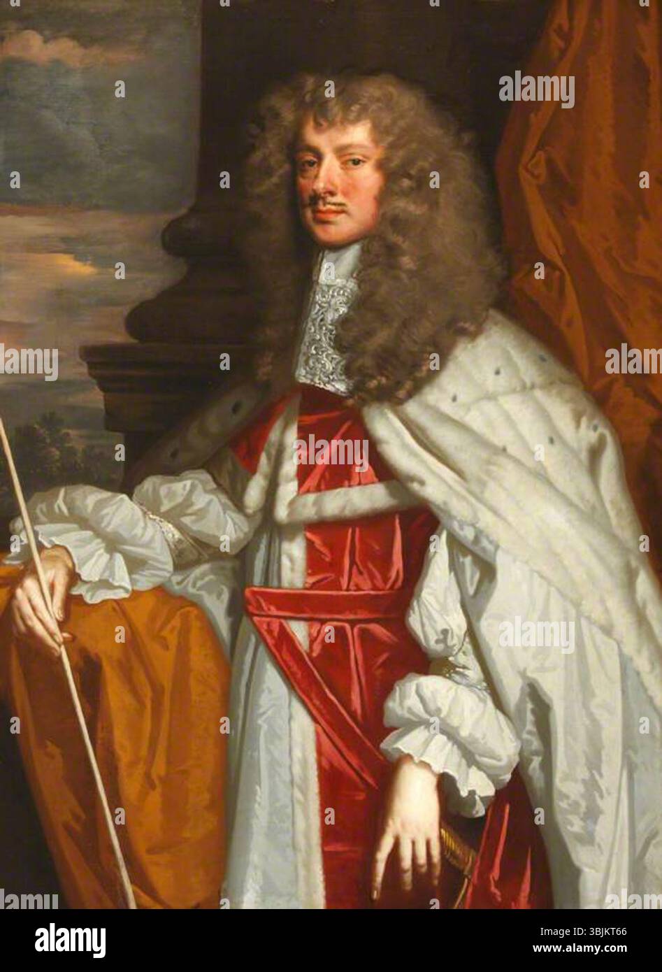 Lely, Peter ; Thomas Clifford (1630-1673), 1er baron Clifford de Chudleigh, KG, en robes de jarretière ; National Trust, Ham House ; http ://www.artuk.org/artworks/thomas-clifford-16301673-1st-baron-clifford-of-chudleigh-kg-in-garter-robes-217139 Banque D'Images