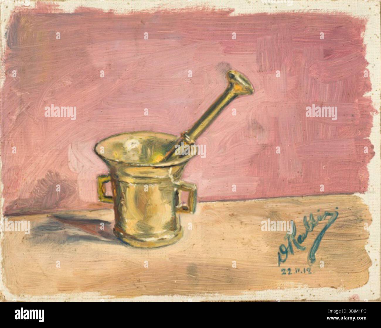 Cette peinture à l'huile sur toile de 1912 'Uhmer' d'Oskar Kallis représente une scène mélancolique ou sombre. L'artiste estonien utilise la peinture à l'huile pour explorer l'humeur et l'atmosphère. Banque D'Images