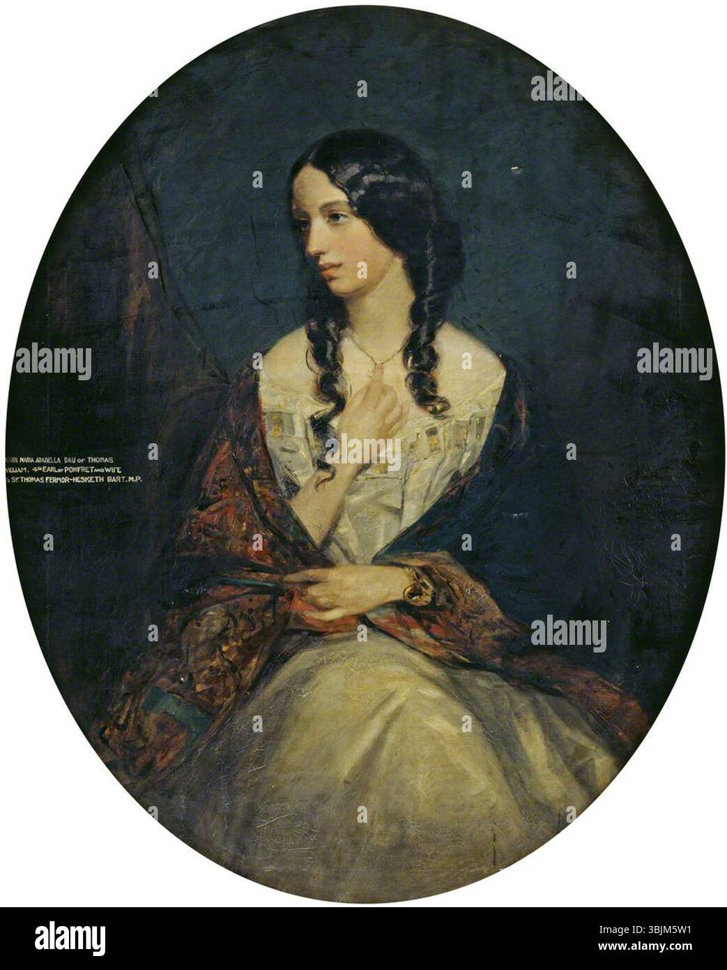 Grant, Francis ; Lady Anna Maria Isabella (1828-1870), Lady Hesketh ; National Trust, Rufford Old Hall ; http ://www.artuk.org/artworks/lady-anna-maria-isabella-18281870-lady-hesketh-132484 Banque D'Images