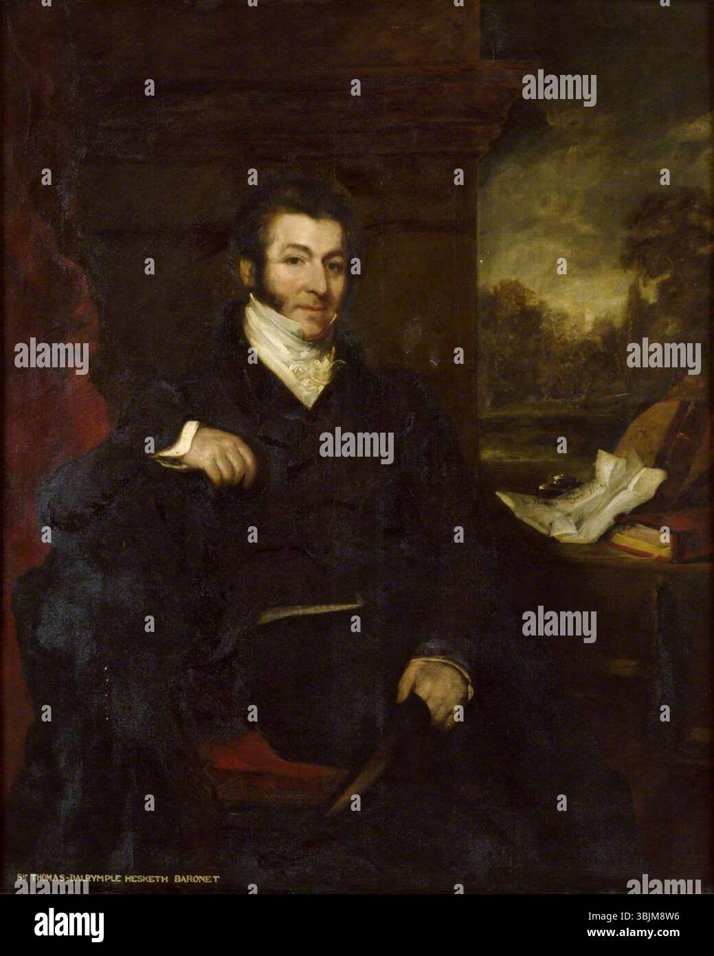 Hayter, John ; Sir Thomas Dalrymple Hesketh (1777-1842), 3e Bt, de Rufford ; National Trust, Rufford Old Hall ; http ://www.artuk.org/artworks/sir-thomas-dalrymple-hesketh-17771842-3rd-bt-of-rufford-132493 Banque D'Images