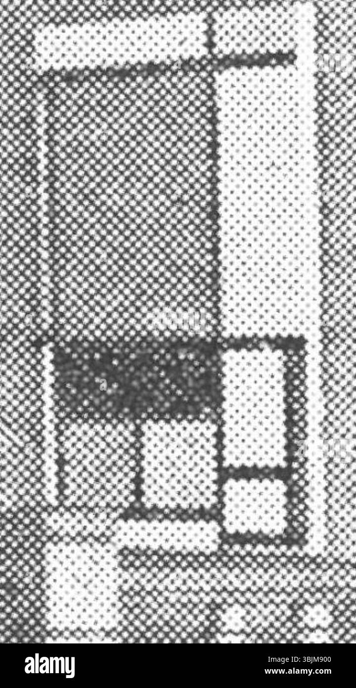 *La composition avec grand plan rouge* (1921) de Piet Mondrian présente une zone rouge dominante, entrecoupée de lignes noires. La peinture représente l’exploration continue de Mondrian de l’abstraction et des relations colorimétriques. Banque D'Images