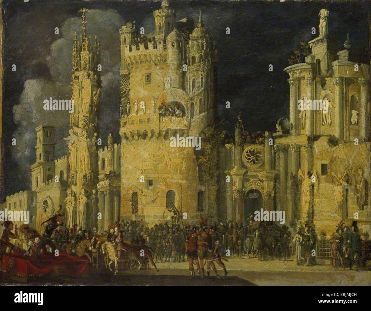 De Nome, François ; le martyre d'une sainte féminine ; le musée ashmoléen d'art et d'archéologie ; http ://www.artuk.org/artworks/the-martyrdom-of-a-female-saint-142437 Banque D'Images