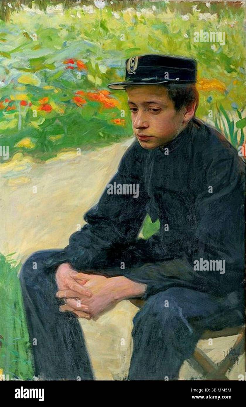 Wojciech Weiss (1875-1950) peint Student en 1897. Cette huile sur toile représente une figure étudiante, caractéristique du style de Weiss et de la scène artistique polonaise au tournant du XXe siècle. Banque D'Images Wojciech Weiss (1875-1950) peint Student en 1897. Cette huile sur toile représente une figure étudiante, caractéristique du style de Weiss et de la scène artistique polonaise au tournant du XXe siècle. Banque D'Images