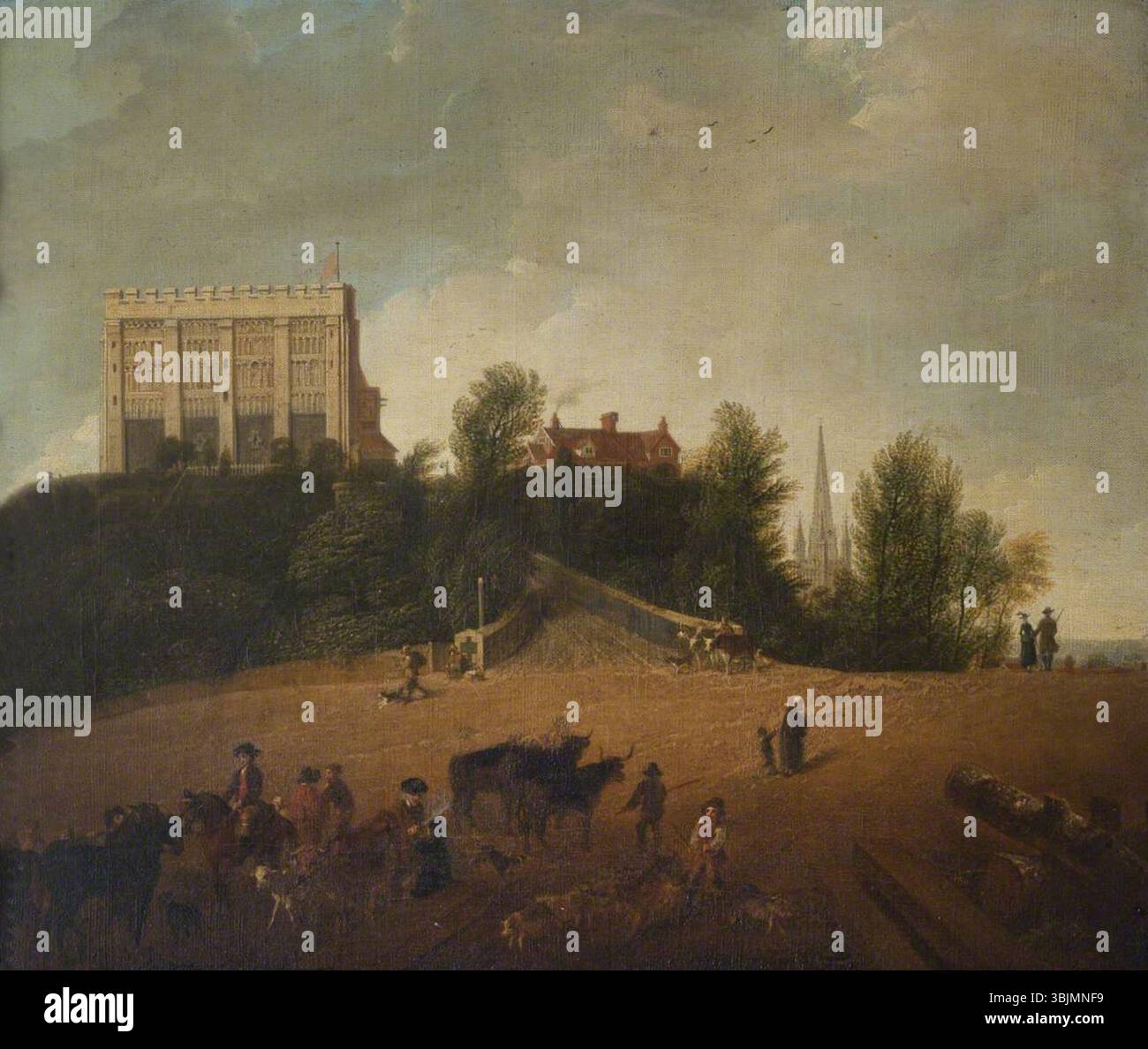 Catton le jeune, Charles ; vue du château de Norwich ; National Trust, Felbrigg Hall ; http ://www.artuk.org/artworks/a-view-of-norwich-castle-171272 Banque D'Images