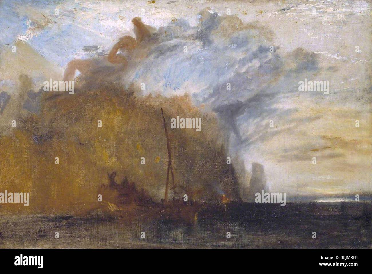 Turner, Joseph Mallord William ; croquis pour 'Ulysses deriding Polyphemus' ; Tate ; http ://www.artuk.org/artworks/sketch-for-ulysses-deriding-polyphemus-202416 Banque D'Images