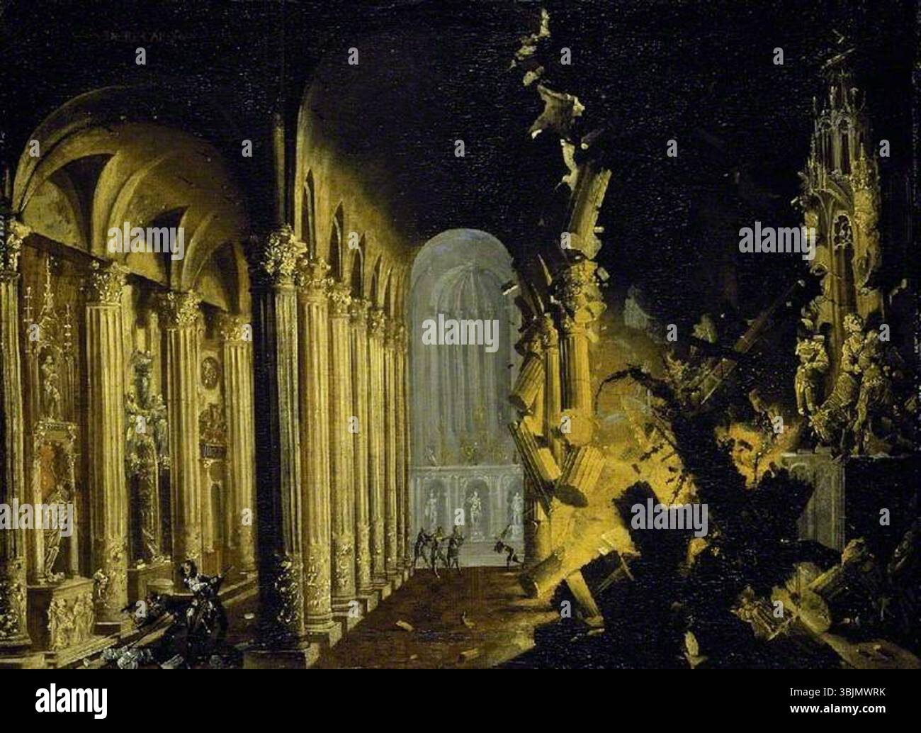 De Nome, François ; le roi Asa de Juda détruisant les idoles ; le musée Fitzwilliam ; http ://www.artuk.org/artworks/king-asa-of-judah-destroying-the-idols-4470 Banque D'Images