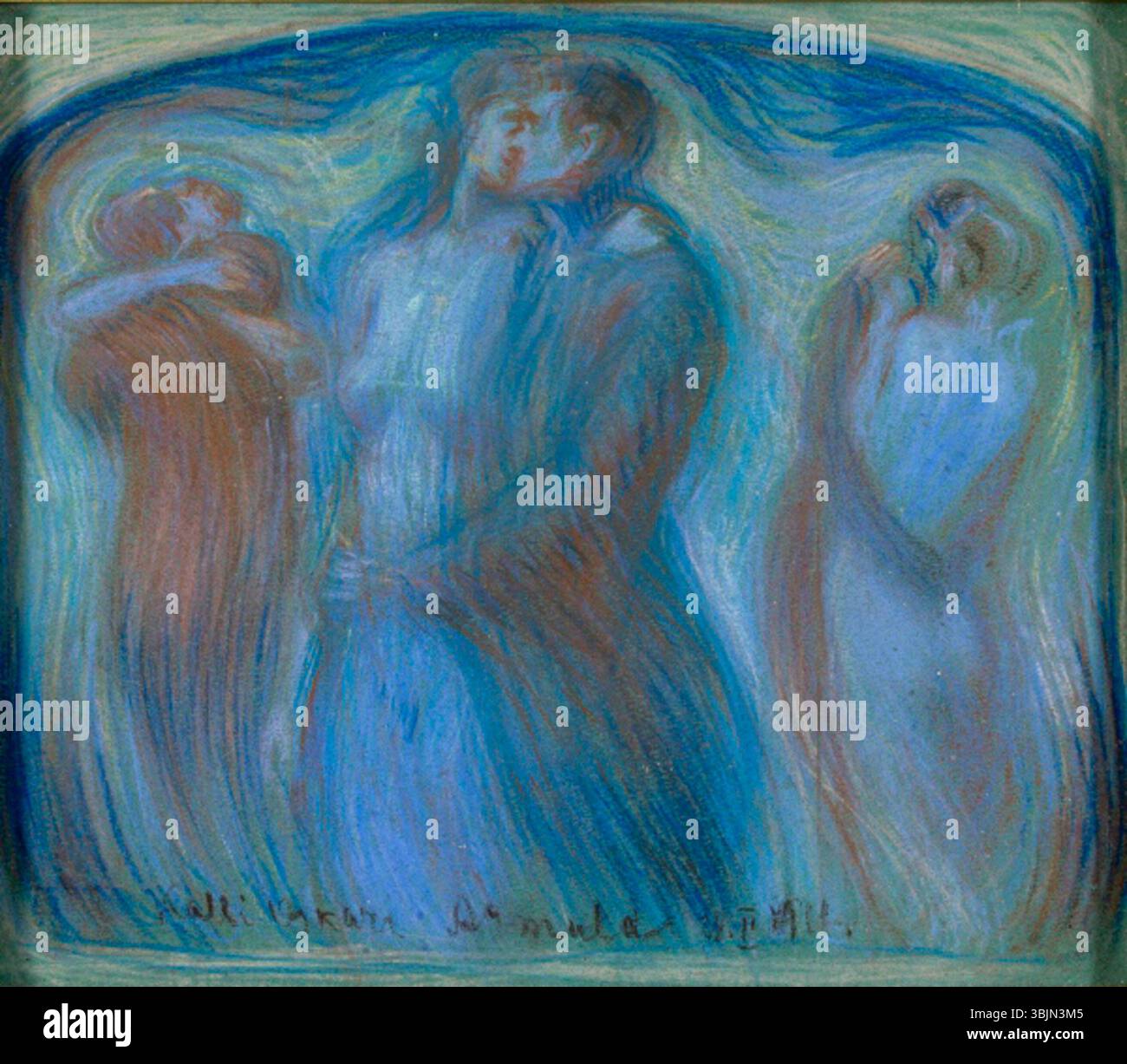 Armula est une peinture de 1916 sur papier et pastel par Oskar Kallis (1892-1918). L’œuvre présente des éléments thématiques et stylistiques caractéristiques de l’approche symboliste de Kallis au début du XXe siècle en estonien Banque D'Images