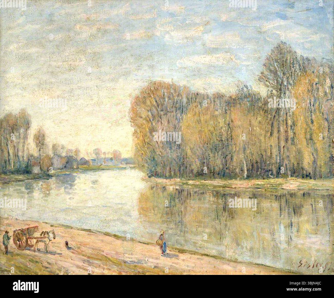 Sisley, Alfred ; les bords du Loing, France ; Aberdeen Art Gallery & Museums ; http ://www.artuk.org/artworks/les-bords-du-loing-france-107869 Banque D'Images