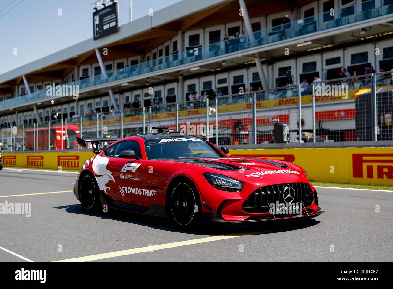 FIA Mercedes-AMG GT Black Series Safety car lors du Grand Prix Pirelli du Canada de formule 1 2025, 10e manche du Championnat du monde FIA de formule 1 2025 du 14 au 16 juin 2025 sur le circuit Gilles Villeneuve, à Montréal, Canada Banque D'Images