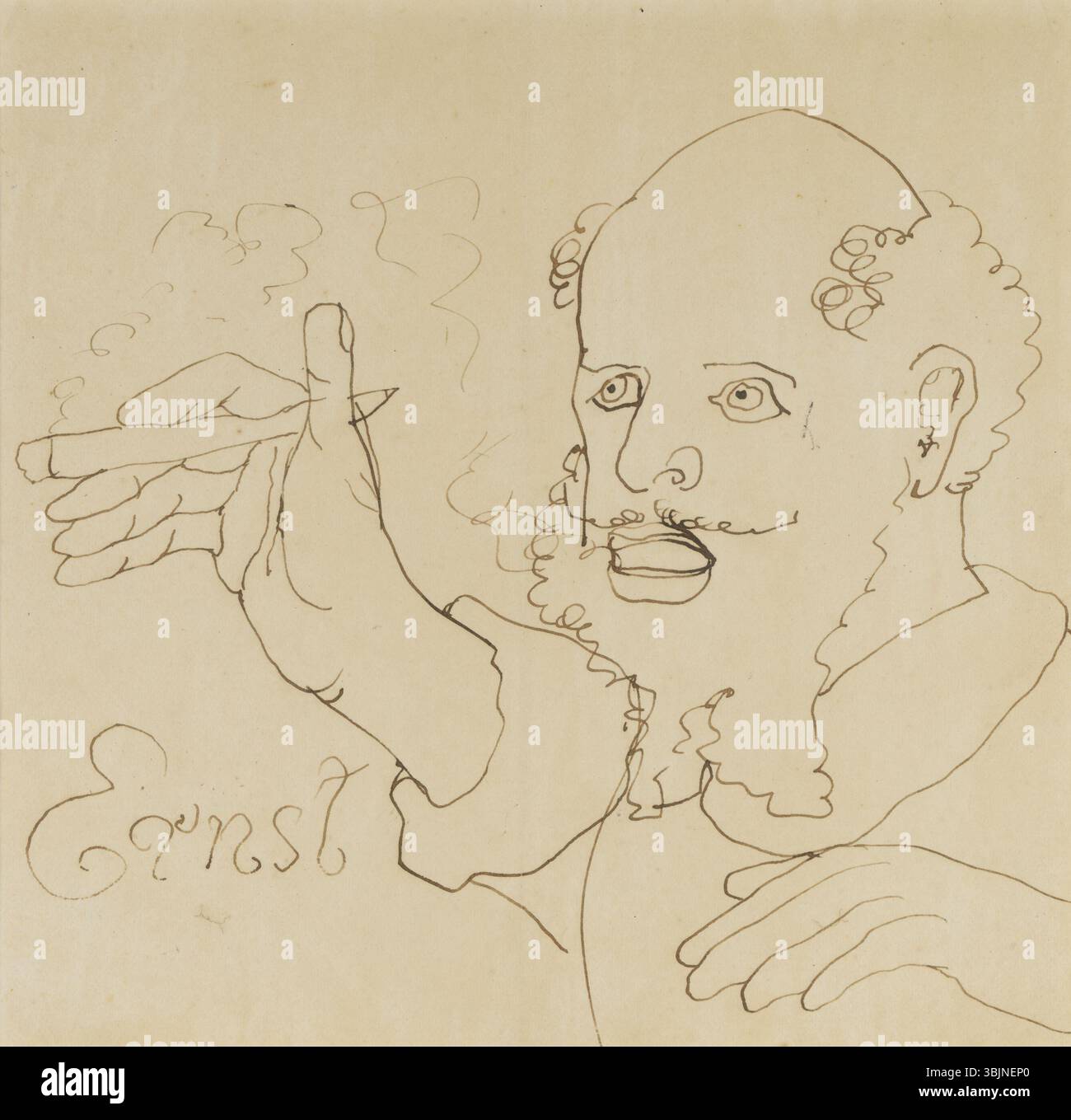 Autoportrait d'Ernst Josephson, créé en 1890. La peinture reflète la vision personnelle de l’artiste, capturant ses traits faciaux avec une intensité émotionnelle et des couleurs riches. Banque D'Images