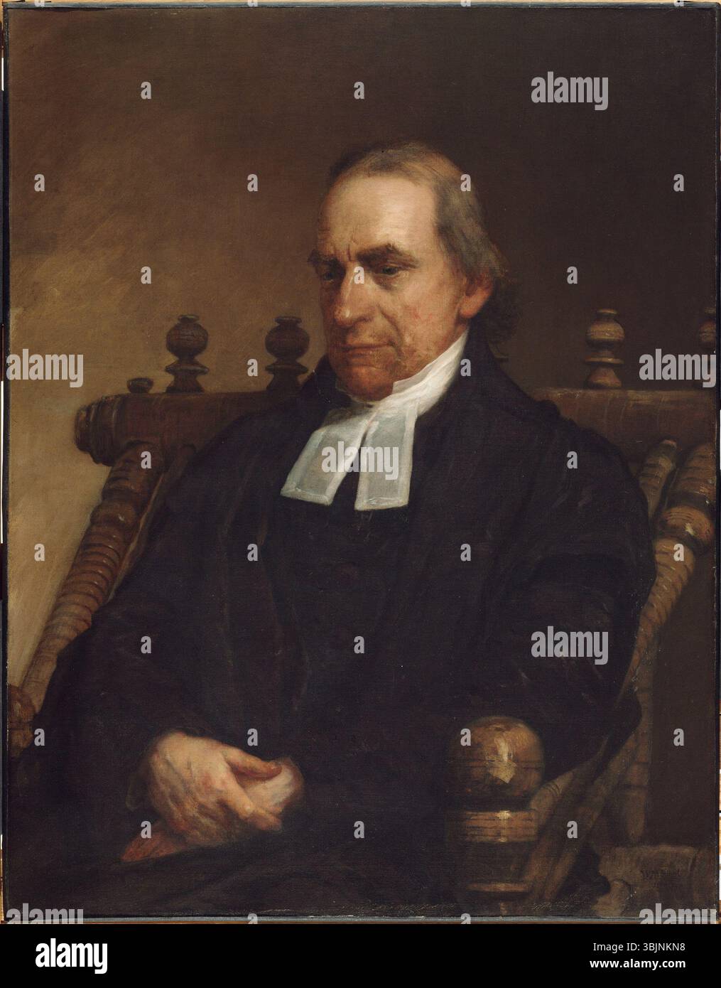 Ce portrait de William Morris Hunt (1824-1879) représente James Walker (1794-1874), éminent universitaire et diplomate américain, peint en 1860. L’huile sur toile capture la présence digne de Walker et sa concentration intellectuelle. Banque D'Images