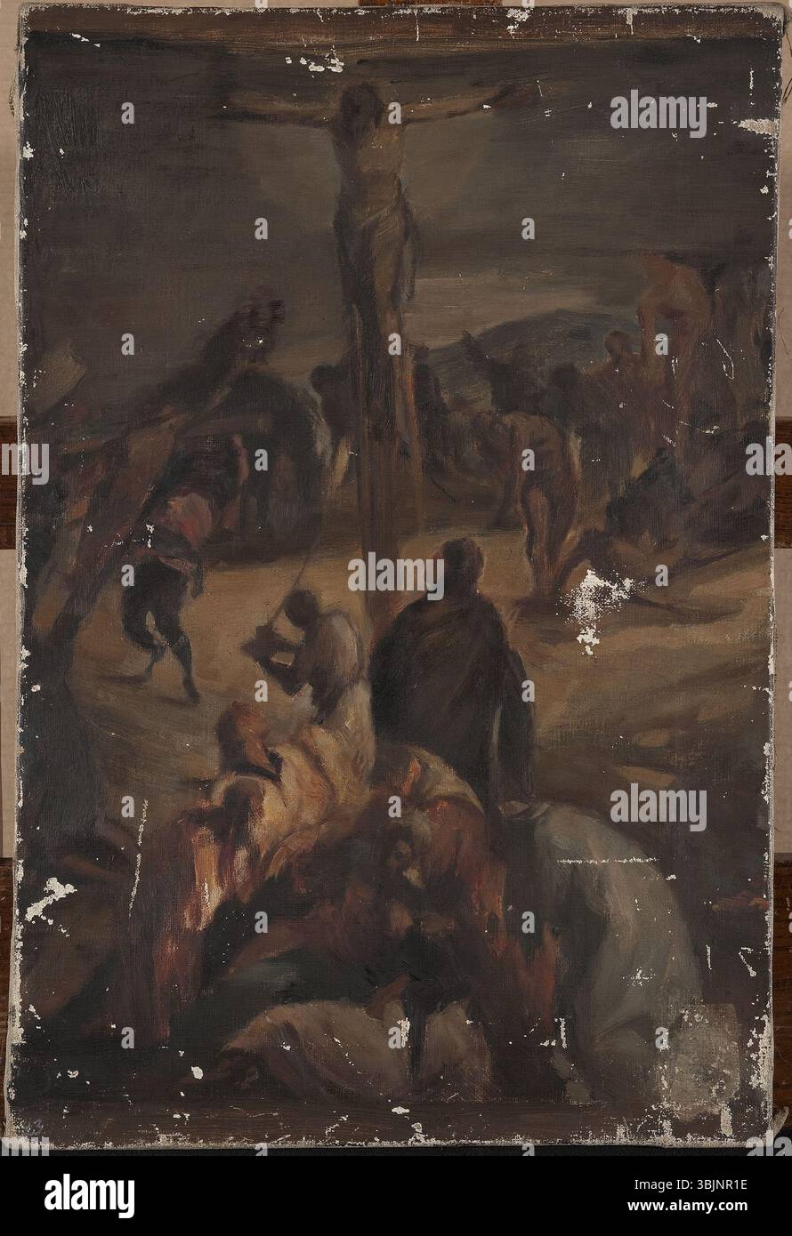 MP 1862 ; Ciągliński, Jan (1858-1913) (malarz), Tintoret, Jacopo (1519-1594) (autor pierwowzoru, kopia) ; Golgota ; XIX/XX W. ; olej ; płótno ; 60 x 40 Banque D'Images MP 1862 ; Ciągliński, Jan (1858-1913) (malarz), Tintoret, Jacopo (1519-1594) (autor pierwowzoru, kopia) ; Golgota ; XIX/XX W. ; olej ; płótno ; 60 x 40 Banque D'Images