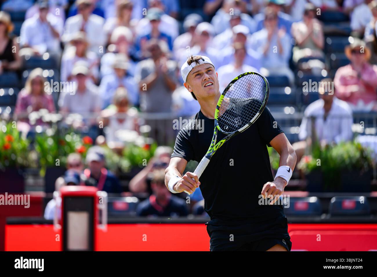 LONDRES, ROYAUME-UNI 16 juin : Holger Rune (DEN) en action contre Matteo ARNALDI (ITA) lors de l'ATP 500 le jour 8 des Championnats HSBC 2025 au Queen's Club le lundi 16 juin 2025 à LONDRES, ROYAUME-UNI. Crédit : Taka Wu/Alamy Live News Banque D'Images LONDRES, ROYAUME-UNI 16 juin : Holger Rune (DEN) en action contre Matteo ARNALDI (ITA) lors de l'ATP 500 le jour 8 des Championnats HSBC 2025 au Queen's Club le lundi 16 juin 2025 à LONDRES, ROYAUME-UNI. Crédit : Taka Wu/Alamy Live News Banque D'Images