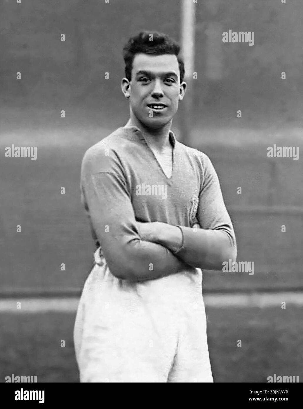 Dixie Dean. Portrait de l'ancien footballeur d'Everton, William Ralph 'Dixie' Dean (1907-1980) c. 1925-37 Banque D'Images