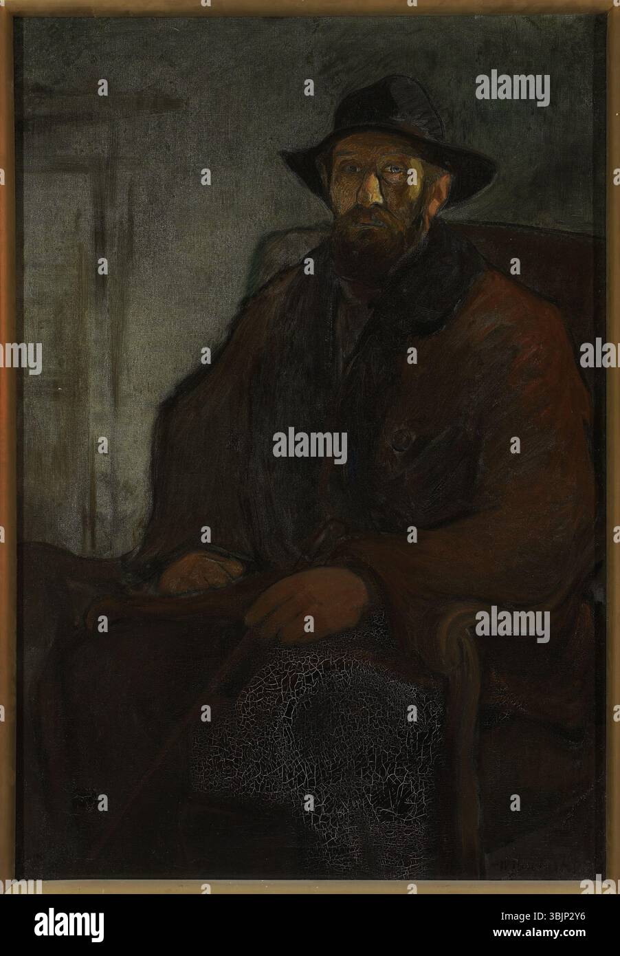 MP 814 ; Ślewiński, Władysław (1856-1918) (malarz) ; Autoportret ; 1902 ; olej ; płótno ; 115 x 80 Banque D'Images MP 814 ; Ślewiński, Władysław (1856-1918) (malarz) ; Autoportret ; 1902 ; olej ; płótno ; 115 x 80 Banque D'Images