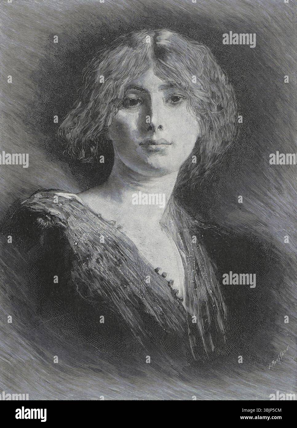 Schwarze Diamanten de Jean-Joseph Benjamin-constant (1845-1902) est une peinture créée en 1895 ou avant. La pièce reflète l'accent mis par Benjamin-constant sur l'utilisation dramatique de la lumière et de l'ombre, représentant peut-être des personnages dans des vêtements riches et sombres, capturant la profondeur et la texture typiques de son style. Banque D'Images