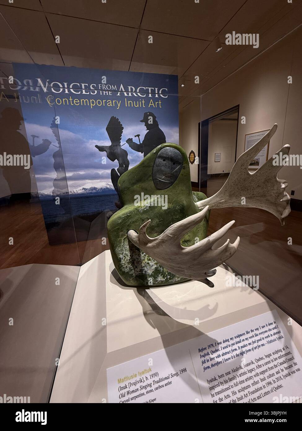 Art inuit de l'exposition « voix de l'Arctique », Musée Eiteljorg des Indiens d'Amérique et de l'Art occidental, Indianapolis, Indiana, États-Unis Banque D'Images