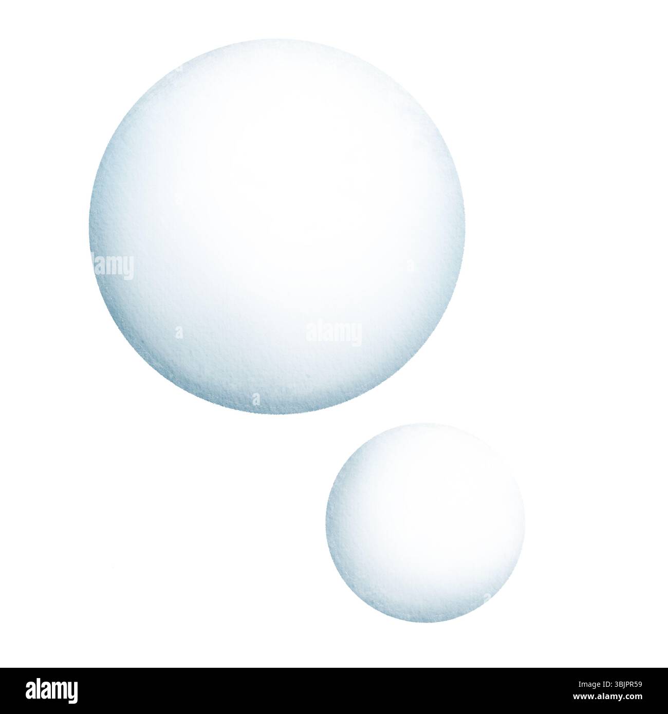 Illustration aquarelle de bulles d'air bleu clair montant dans l'eau. Banque D'Images