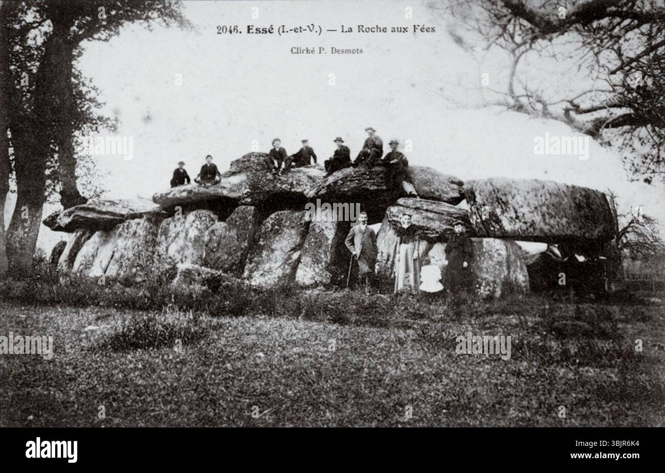 La Roche-aux-fées Desmots. Banque D'Images