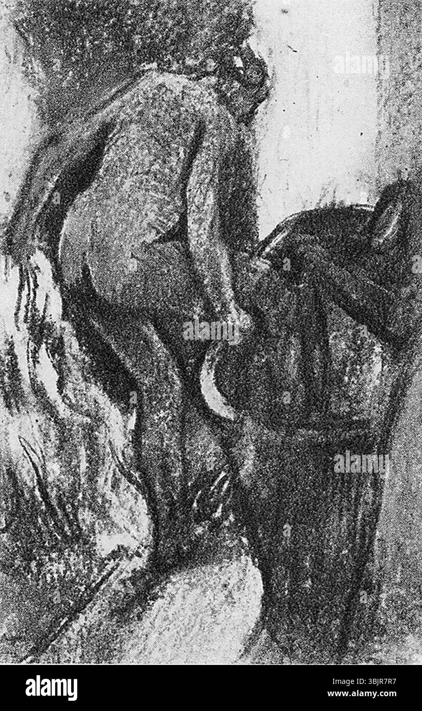 La sortie du bain 2343. Banque D'Images