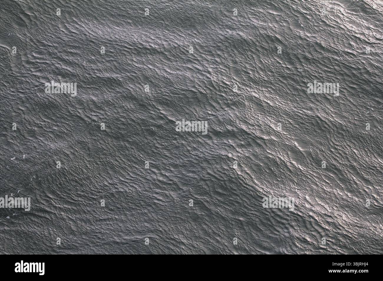 Rafale de vent fort et ondulations sur l'eau. Vue de dessus. Mer de Kara Banque D'Images