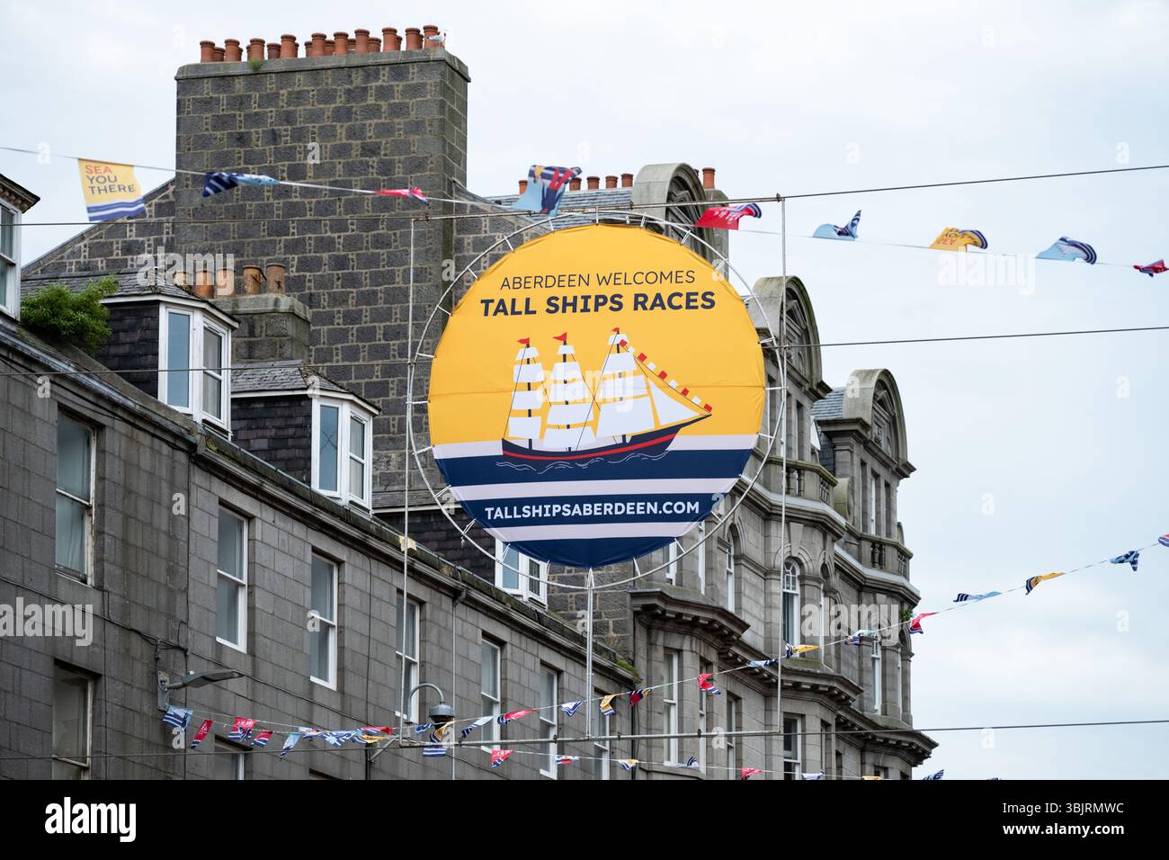 Aberdeen Tall Ships races panneau 2025, Aberdeen, Écosse, Royaume-Uni Banque D'Images