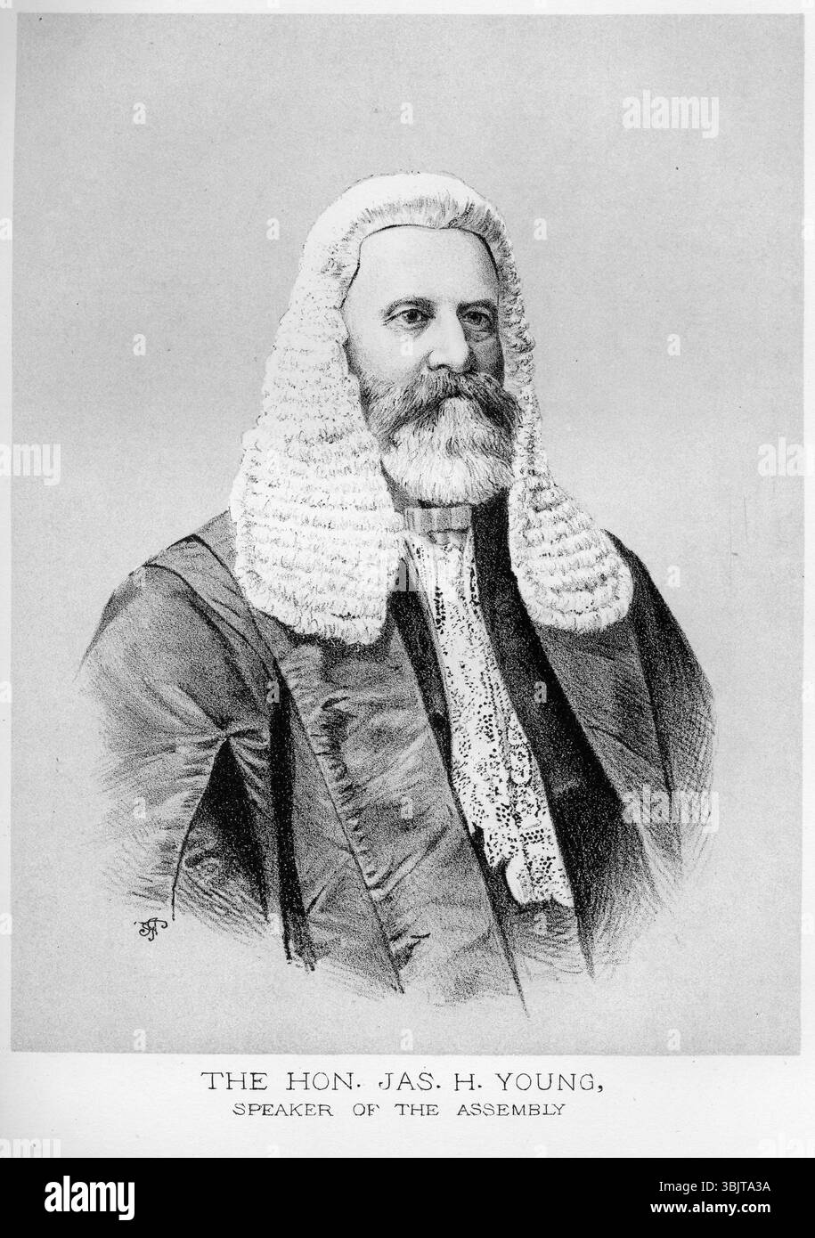 James Henry Young (1834 – 1908) homme d'affaires colonial australien et homme politique et président de l'Assemblée législative de Nouvelle-Galles du Sud. Banque D'Images