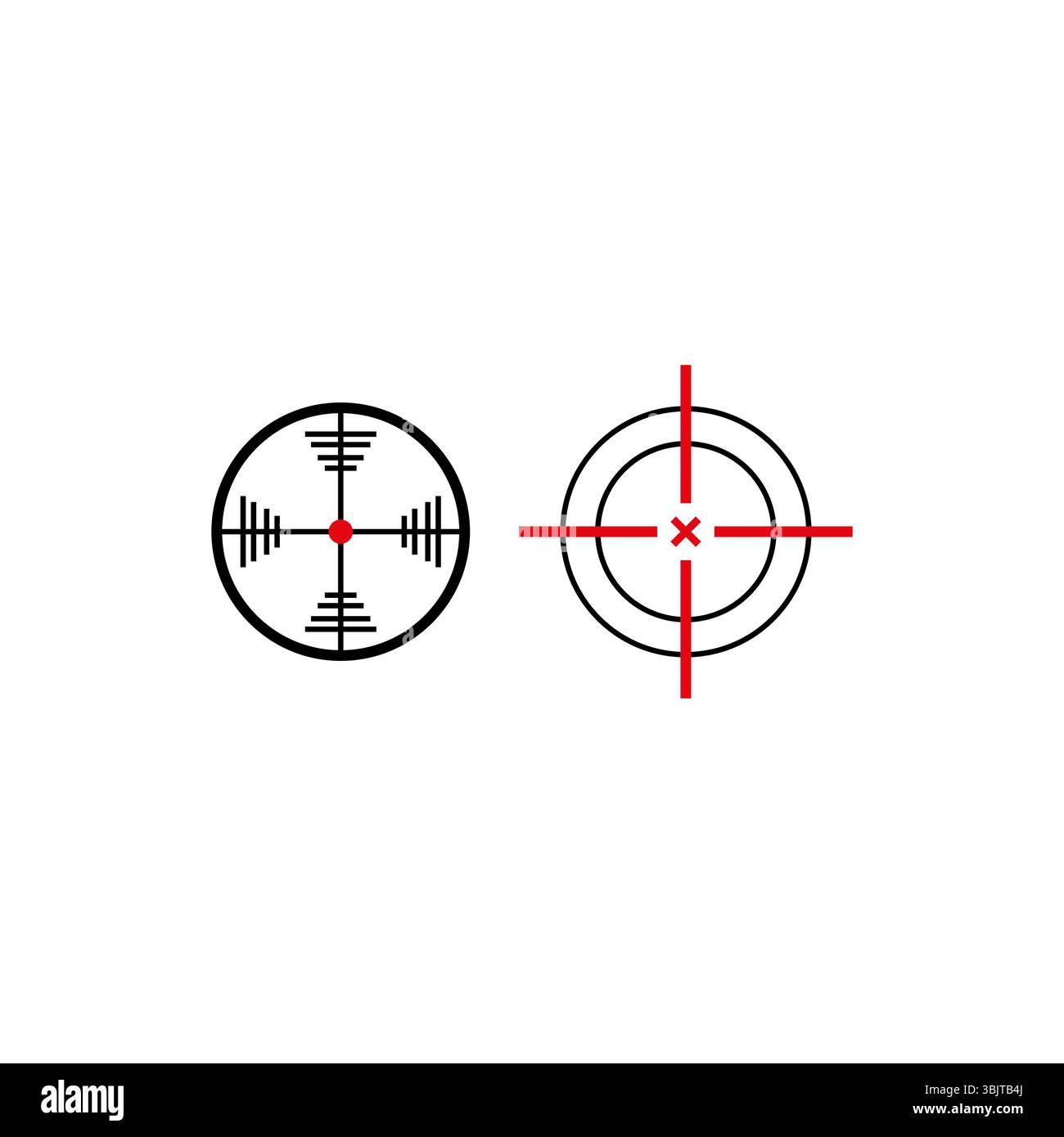 Icône Bullseye. Symbole du centre de la cible. Signe de point de précision. Graphique de visée vectorielle. Illustration de Vecteur