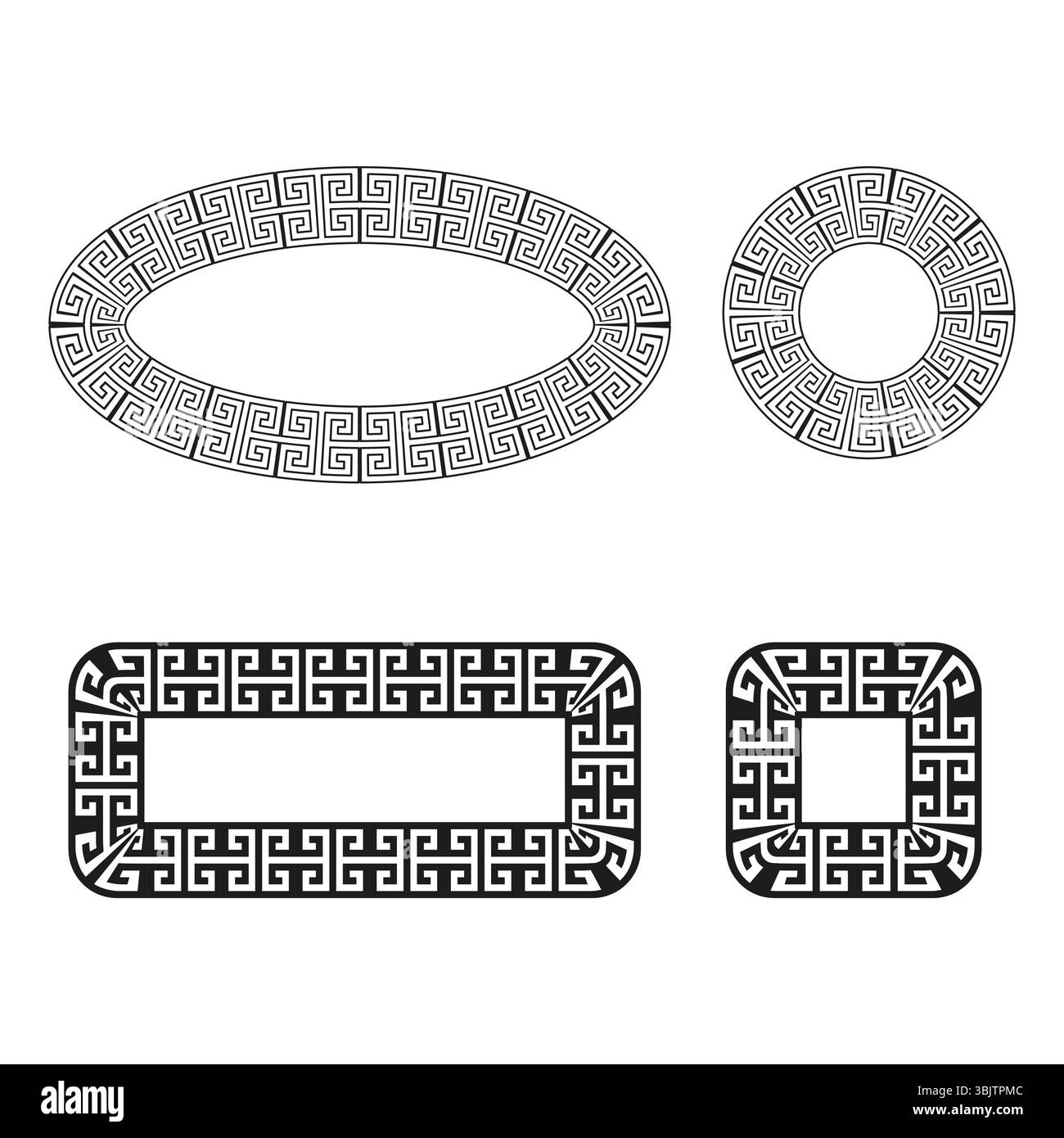 Symbole de cadre ovale. Vecteur de bordure géométrique. Forme de ligne de contour. Elément de cadre décoratif. Illustration de Vecteur
