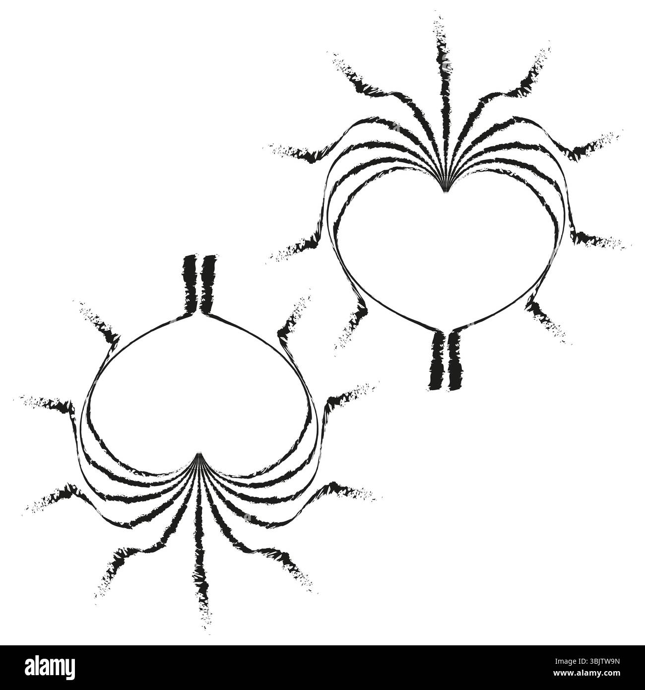 Illustration abstraite de fruits. Formes de pommes organiques. Alimentation conceptuelle Conception créative vectorielle. Illustration de Vecteur