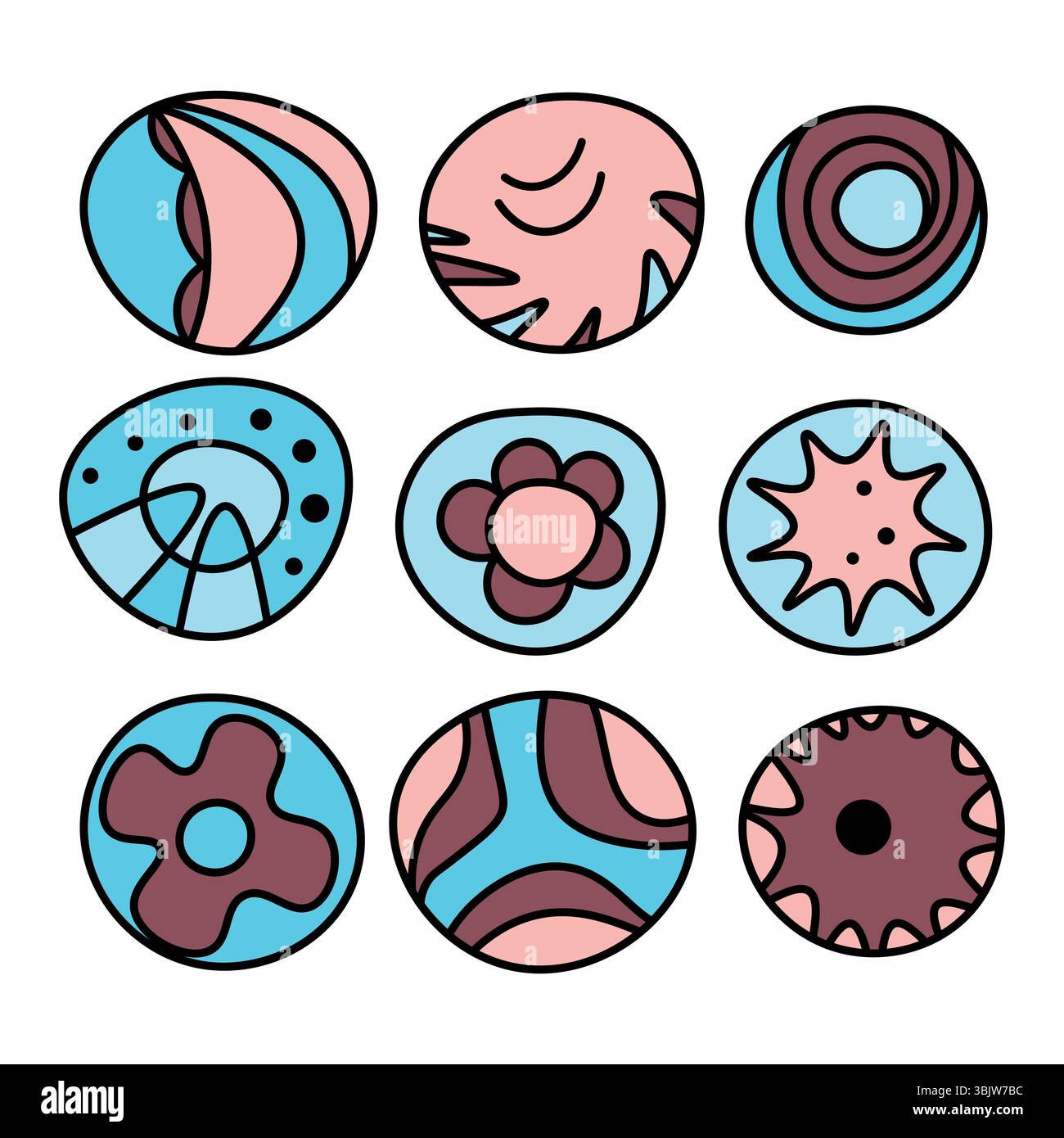 Icône de l'art aborigène géométrique. Décoration ethnique tribale arrondie. Afican, motiph. australien. Peinture de points. Illustration vectorielle, modèle pour Illustration de Vecteur