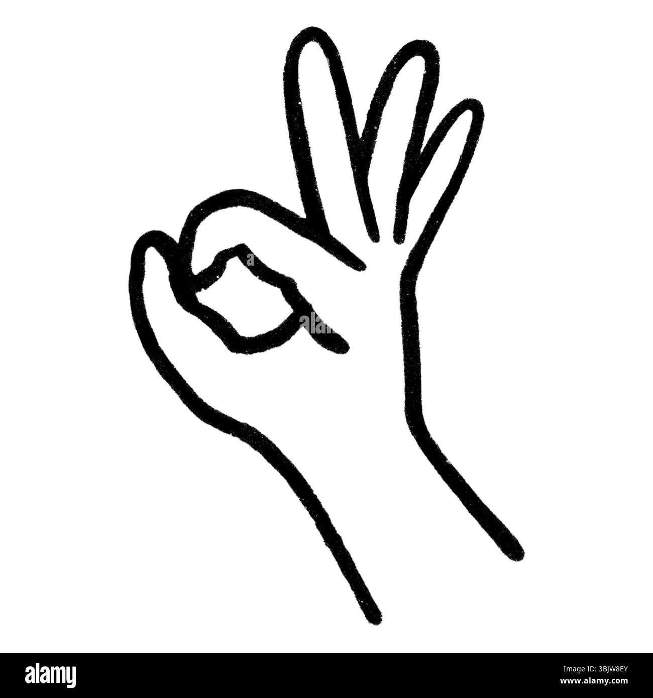Ensemble de gestes réalistes, formes de main. Laçage noir logo graphique design d'art isolé sur blanc le concept d'exprimer l'amour, rock, signe V, amour. Banque D'Images