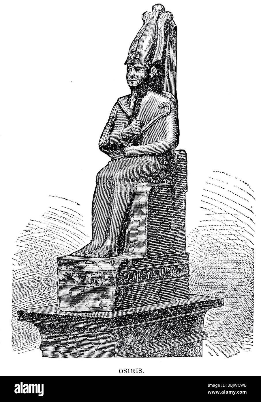 Osiris - Dieu égyptien des enfers et juge des morts ; mari et frère d'Isis ; père d'Horus du LIVRE I Egypte dans le volume 9, de l'histoire universelle de Ridpath : un compte rendu de l'origine, de la condition primitive et du développement ethnique des grandes races de l'humanité, et des principaux événements dans l'évolution et le progrès de la vie civilisée entre les hommes et les Nations, à partir de sources récentes et authentiques avec une enquête préliminaire sur le temps, le lieu et la manière du commencement par Ridpath, John Clark, 1840-1900 publié en 1897 Banque D'Images