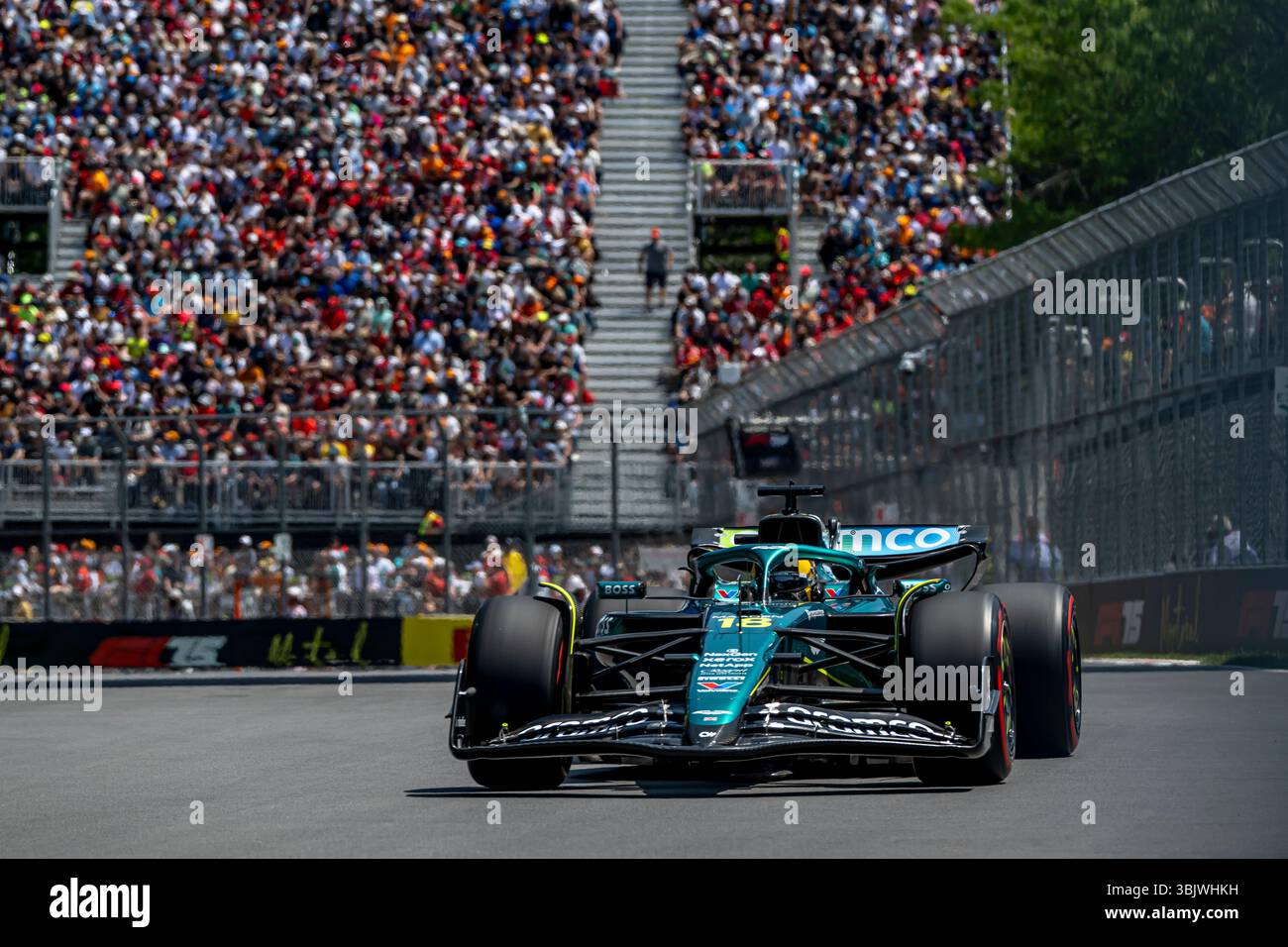 Montréal, Canada, 14 juin 2025, lance Stroll, du Canada concourt pour Aston Martin F1. La qualification pour le Grand Prix du Canada 2025, qui a lieu à Montréal, Canada. Crédit : Michael Potts/Alamy Live News Banque D'Images