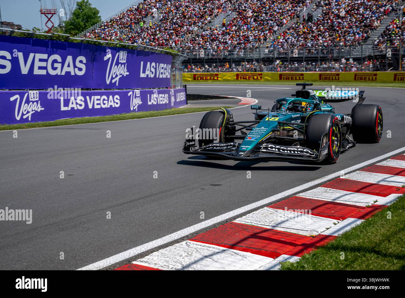 Montréal, Canada, 14 juin 2025, lance Stroll, du Canada concourt pour Aston Martin F1. La qualification pour le Grand Prix du Canada 2025, qui a lieu à Montréal, Canada. Crédit : Michael Potts/Alamy Live News Banque D'Images