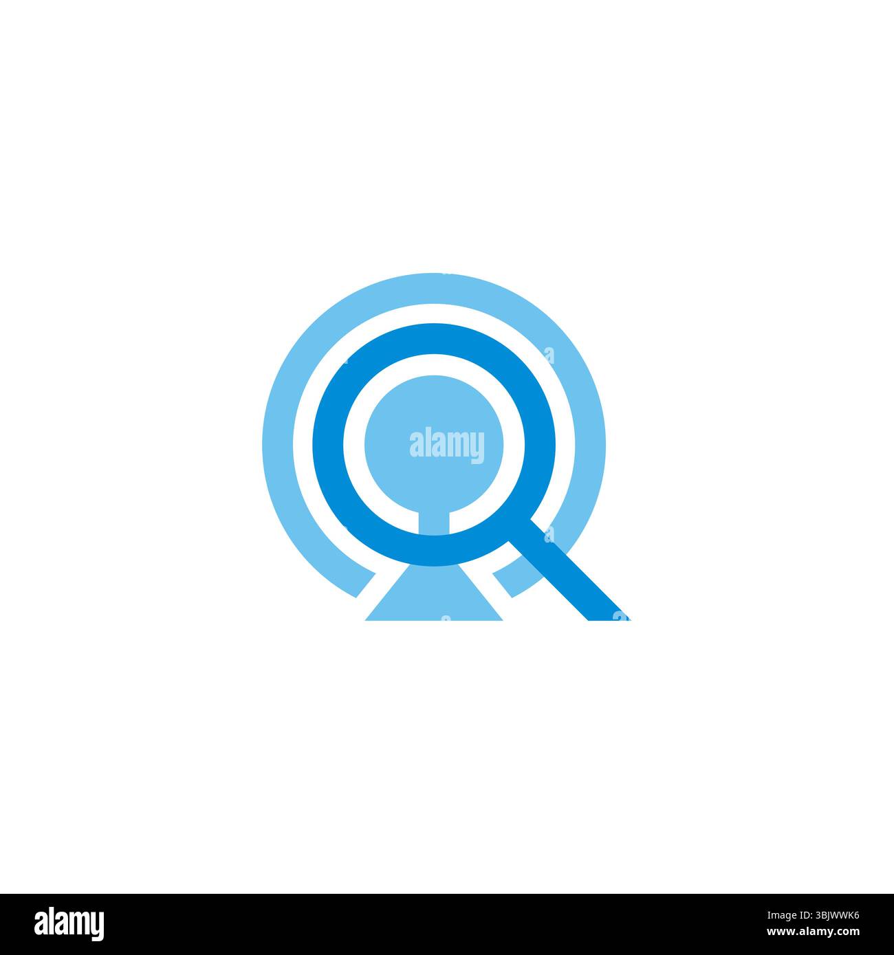 vecteur de symbole de recherche de loupe de signal Illustration de Vecteur